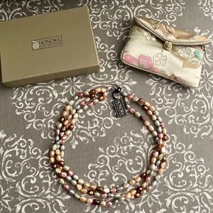 Honora 18” 3 strand pearl necklace